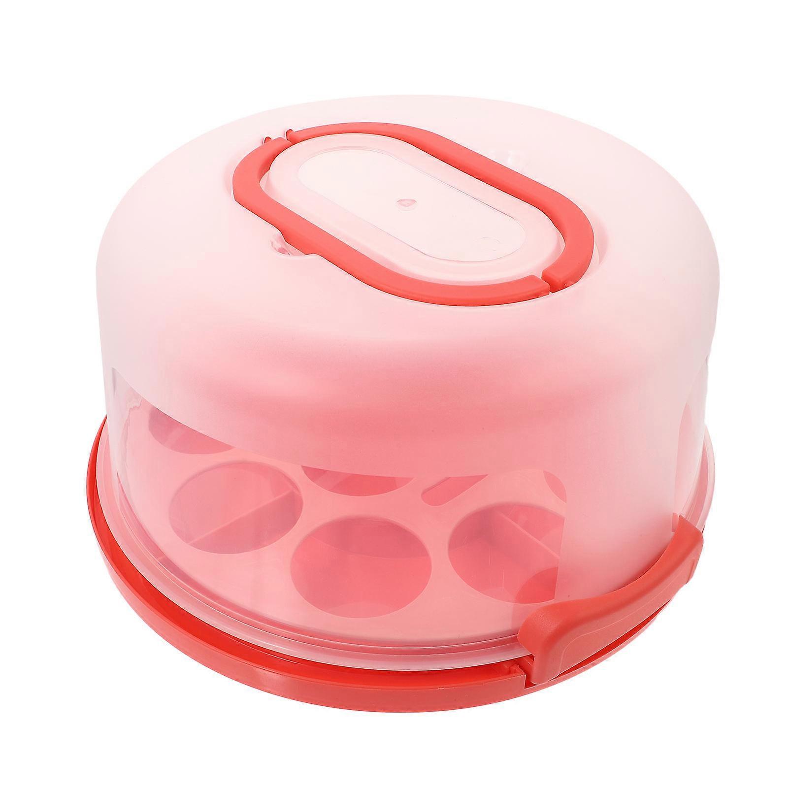 1pc Thicken Cake Container Transparent Cake Carrier Portable Cake Packing Box