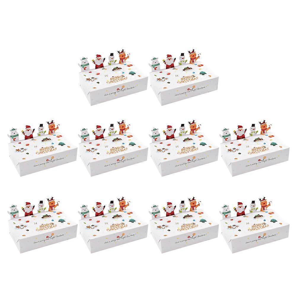 Mini Present Boxes Christmas Gift Boxes Easy to Fold Assorted Color Paper 10Set