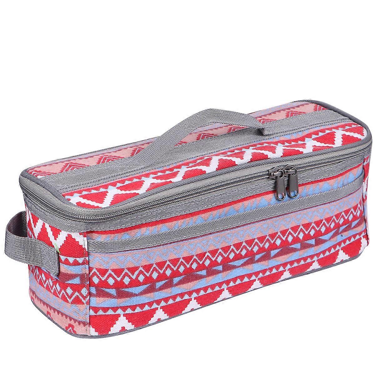 Storage Bag Cutlery Holder for Storage 1Pcs Canvas Red