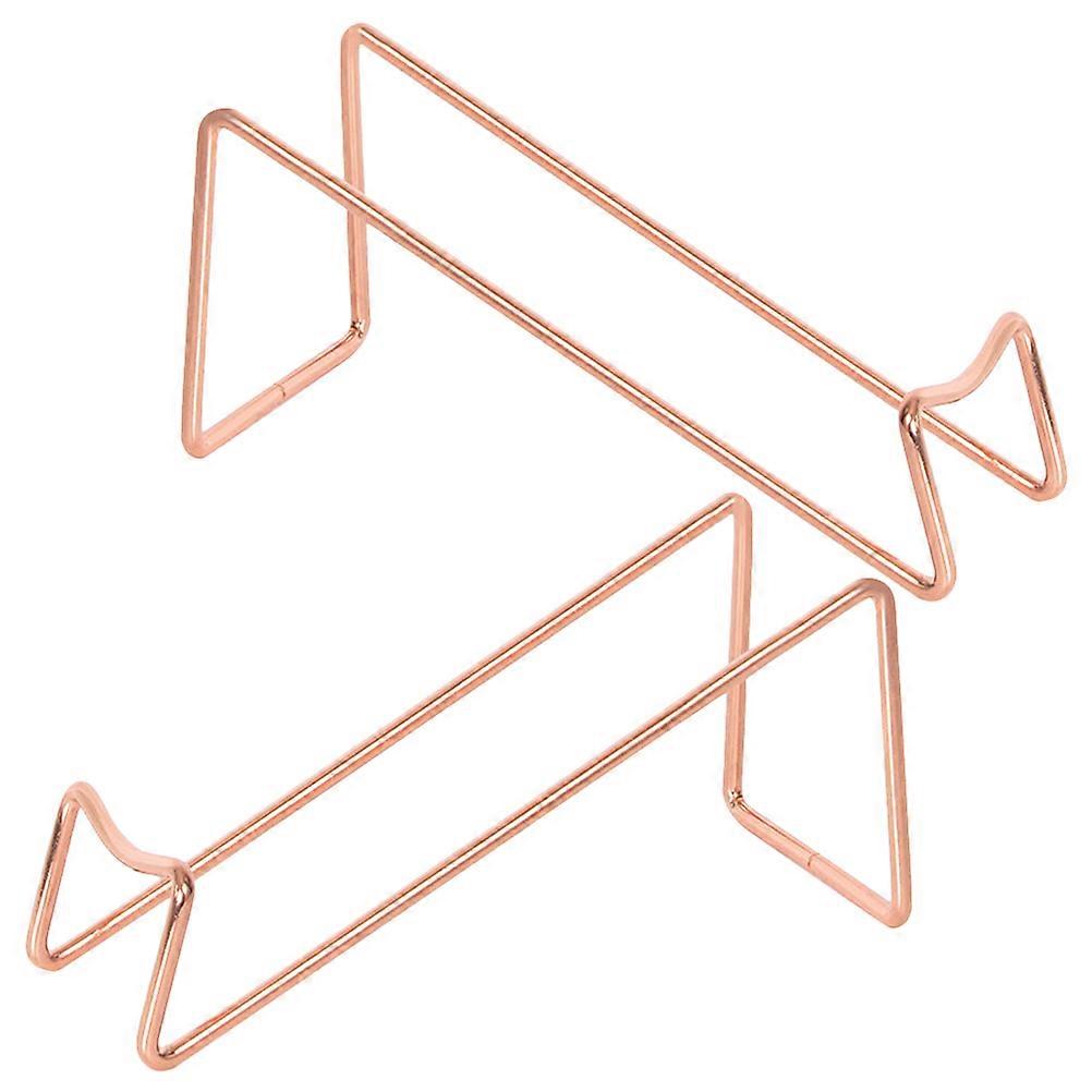 Rose Gold Metal Rack for Storage 2Pcs Single Holder