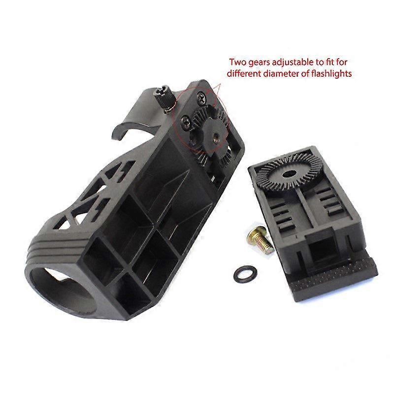 360° Rotating Tactical Flashlight Holster Lever Side Lock System Quick Unplug