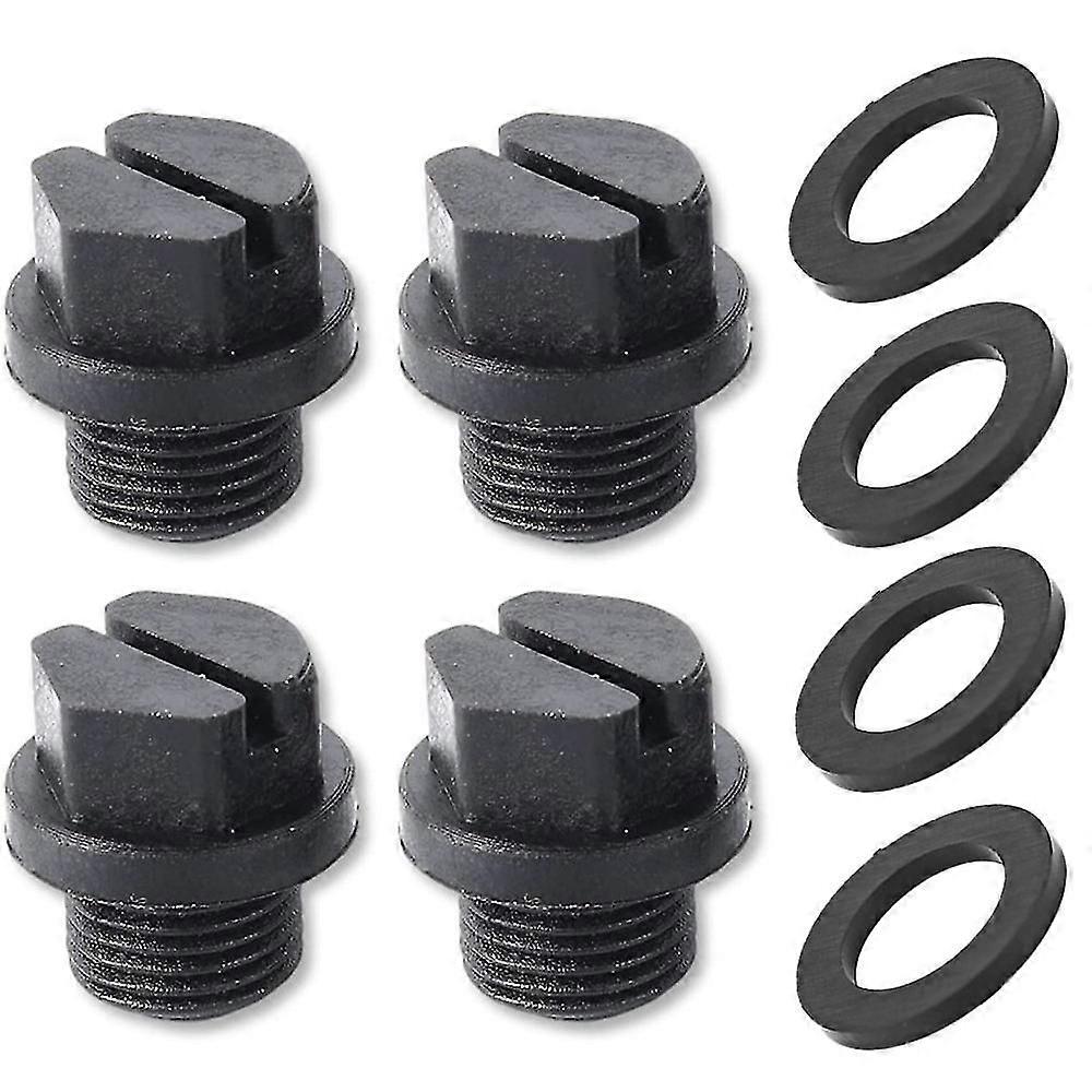 4 packs, drain plug, pool plug, with washer, black