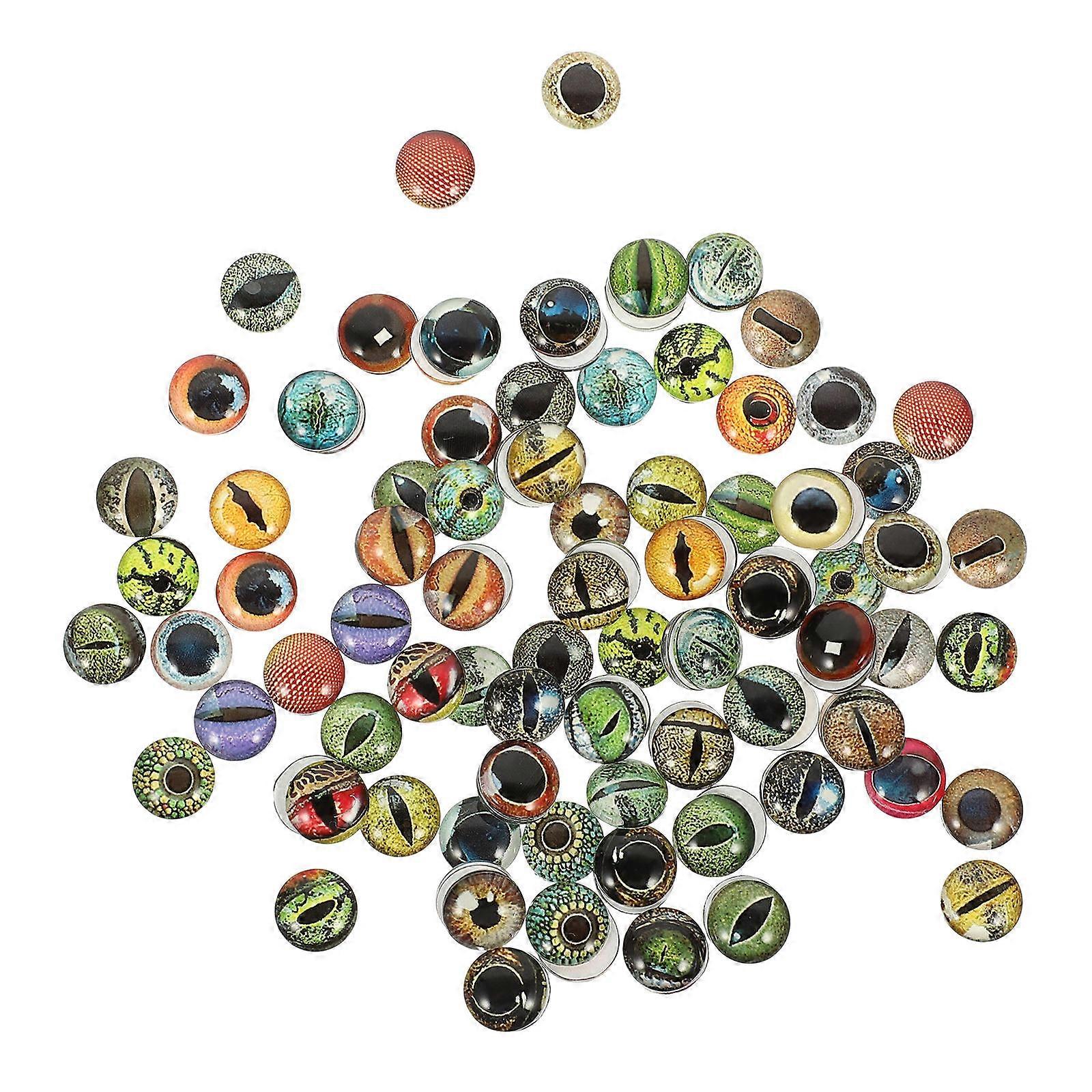 Luminous Animal Eye Patches 100pcs Glass Decorative Eyeball Stickers for DIY Crafts, Doll Making, Puppets & Creative Projects