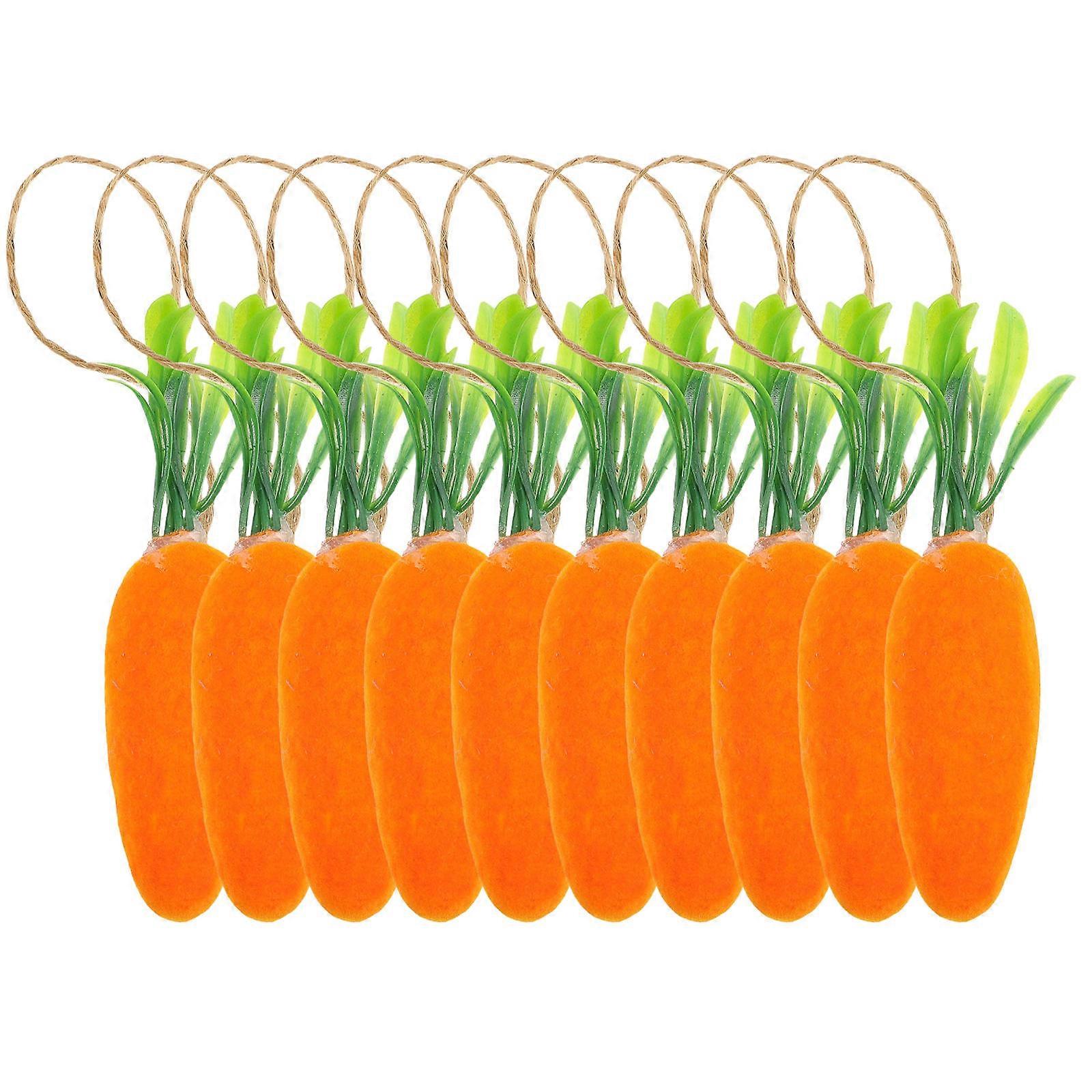 Creative Vegetable Decoration 10Pcs Artificial Carrots For Easter Celebration Home Decor Accessories