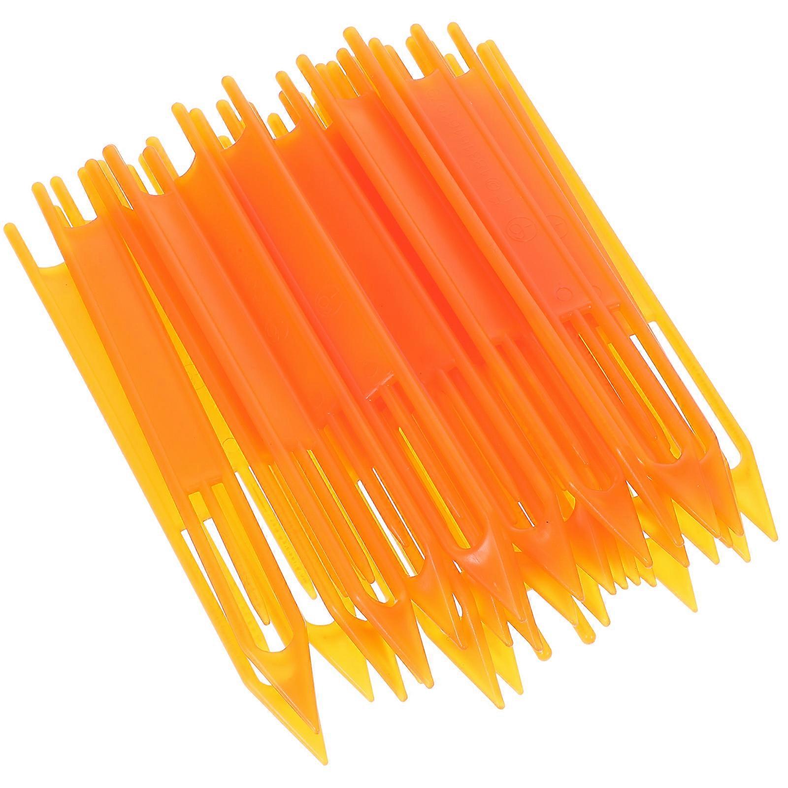 Yellow Netting Needle Shuttles for Knitting Made of Durable PP Plastic 1 3x16cm