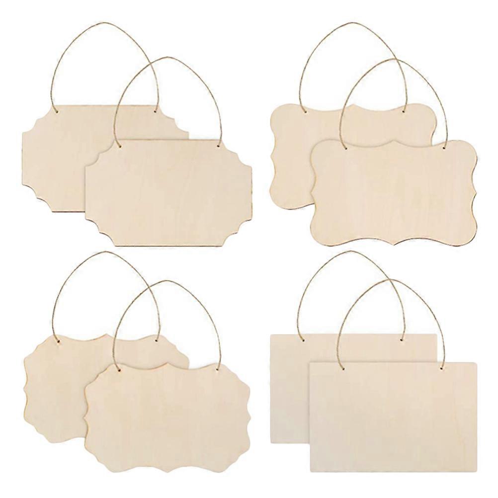 Unfinished Wood Cutouts for DIY Projects Beige Composite Material 8 Pieces Versatile Decor