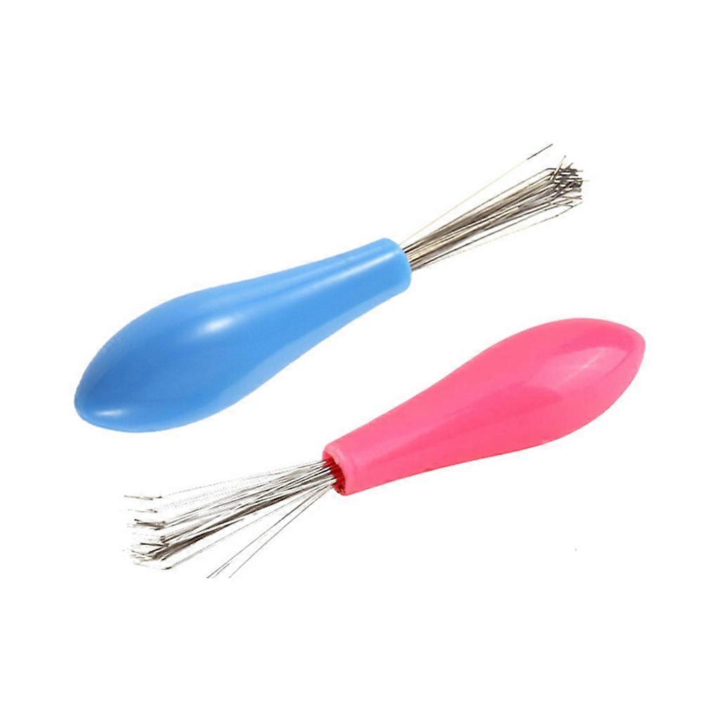 Hair Brush Cleaning Tool with Comb Handle for Lint and Hair Removal 2pcs Random Color