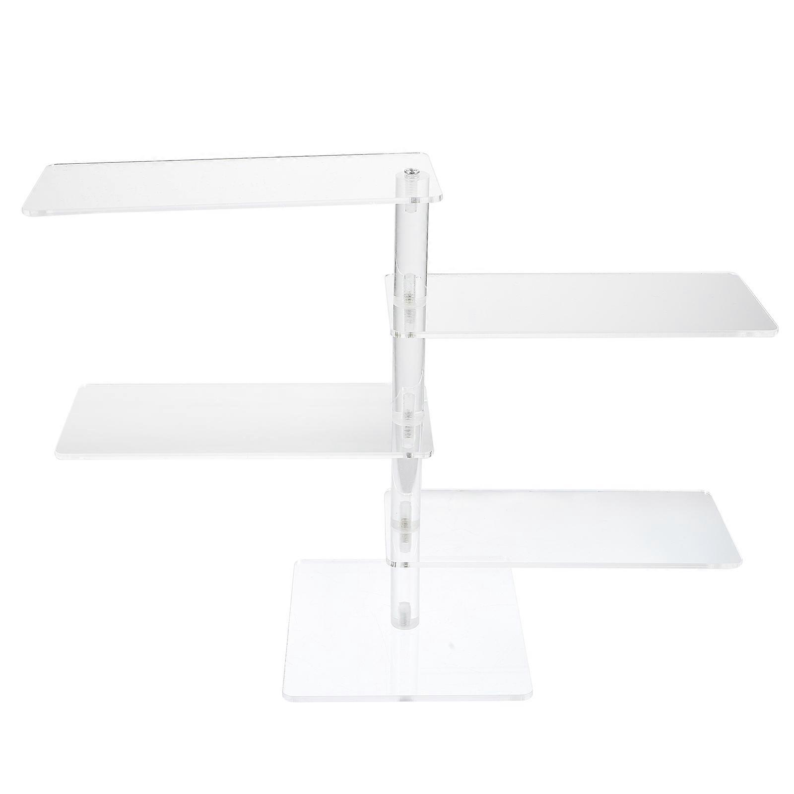 1pc Acrylic Eyeglasses Display Shelf Eyewear Rack Holder with 4 Tier Storage Tray