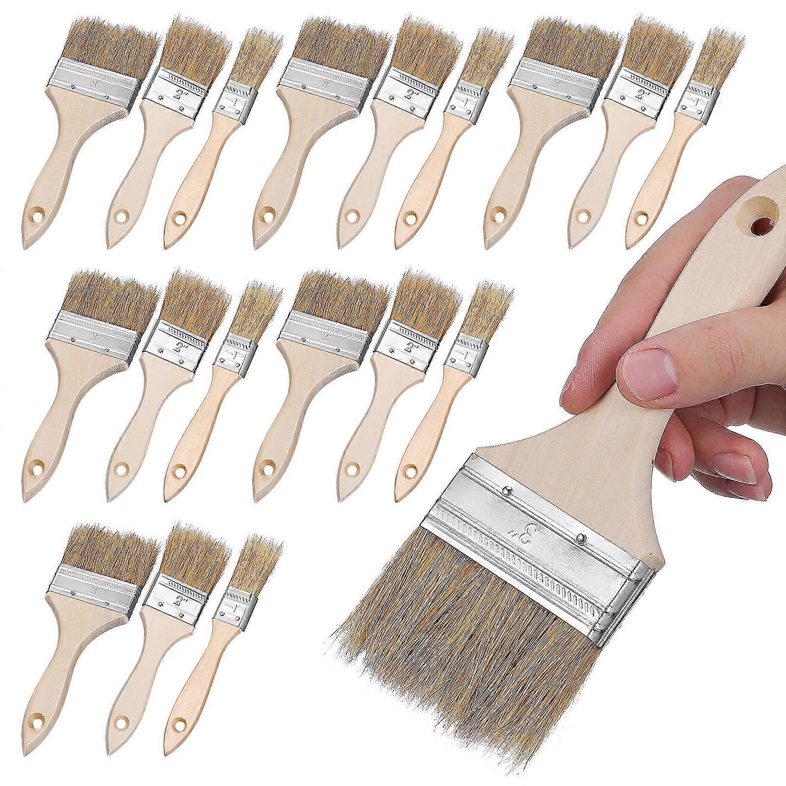 Multi Functional Chip Brushes 8 Pcs Designed For BBQ Grills Baking Cooking Lightweight Comfortable Wood Brushes