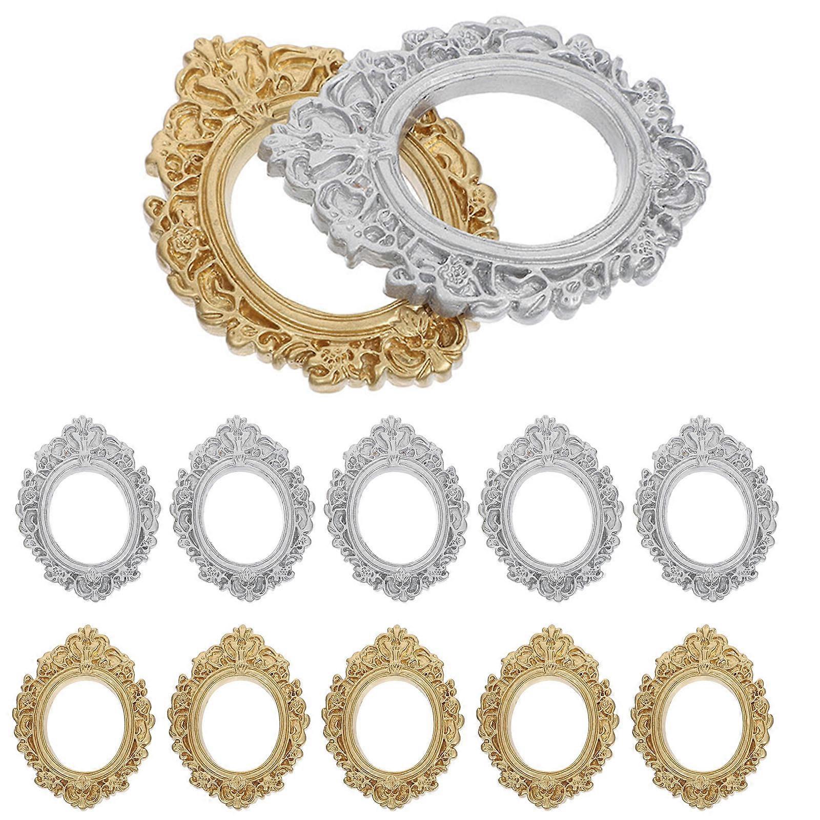 Miniature Design DIY Decor Picture Frame Charms For Craft Projects In 7X5.2X0.4CM Size 12Pcs