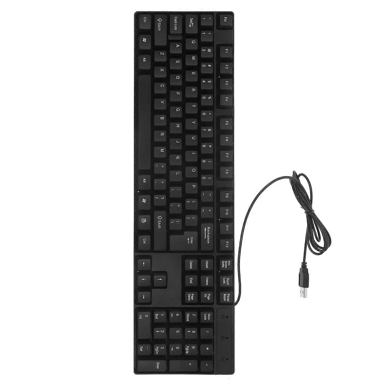 Usb Keyboard Wired Full Size Keyboard Comfortable Typing Home Use 17.3×5.3×1.0in 1Set