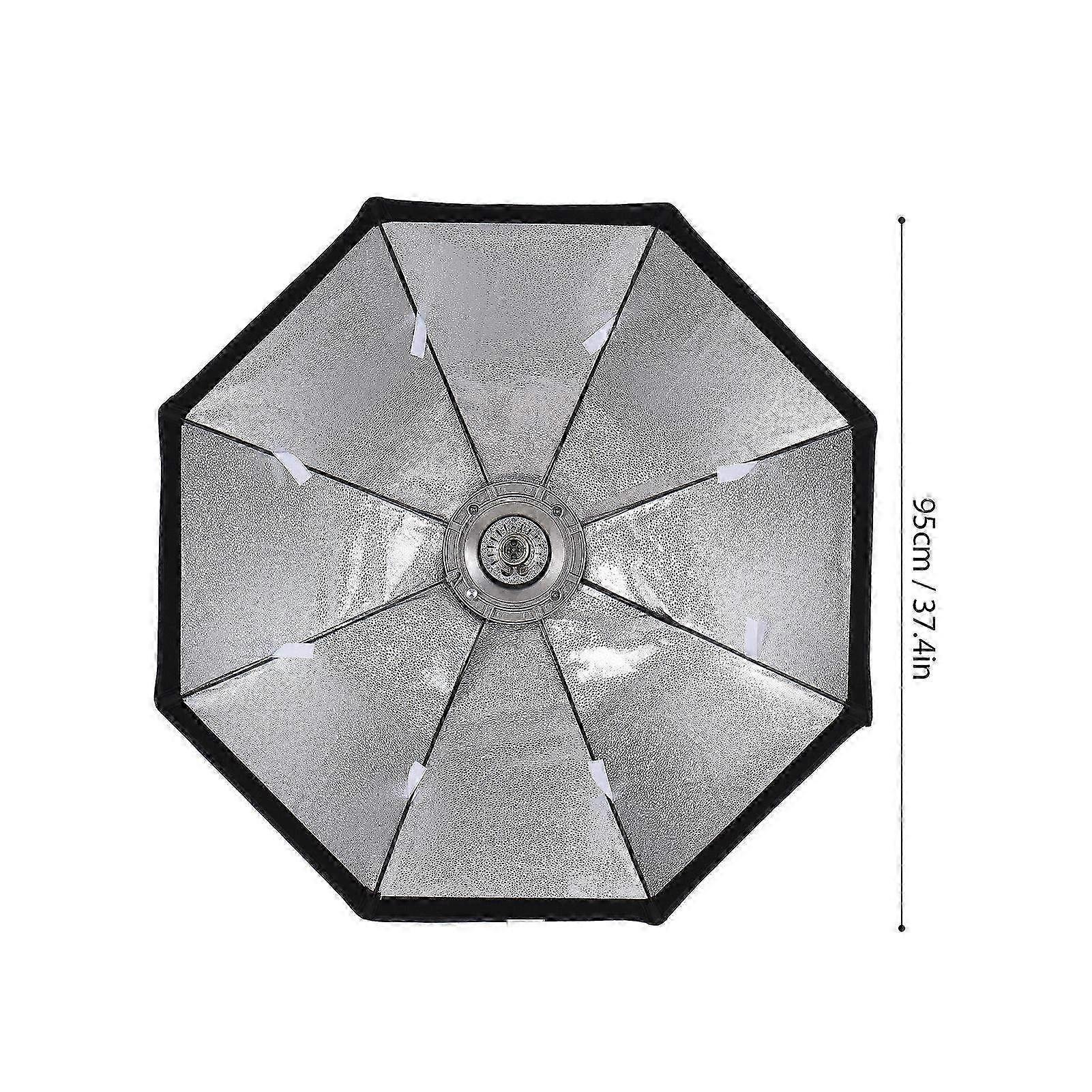 95cm/37.4in Quick Release Octagon Softbox with Bowen Mount - Professional Lighting Modifier with 8 Support Rods for Photography