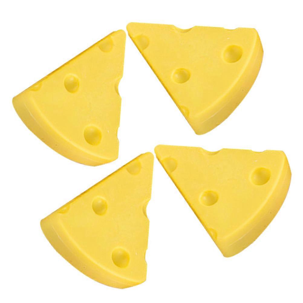 Adorable Cheese Shape Erasers for Kids Made of Safe Rubber Yellow Color Perfect for Party Favors and Classroom Rewards 4pcs