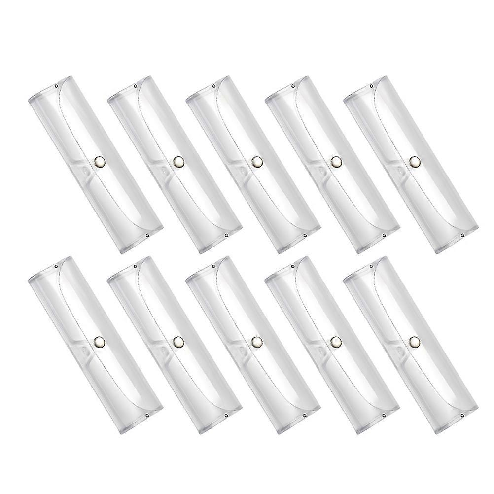 10pcs PVC Glasses Storage Boxes with Snap Buckle Closure – Durable, Stylish Display & Travel Cases for Sunglasses & Eyeglasses – Minimalist Organizer