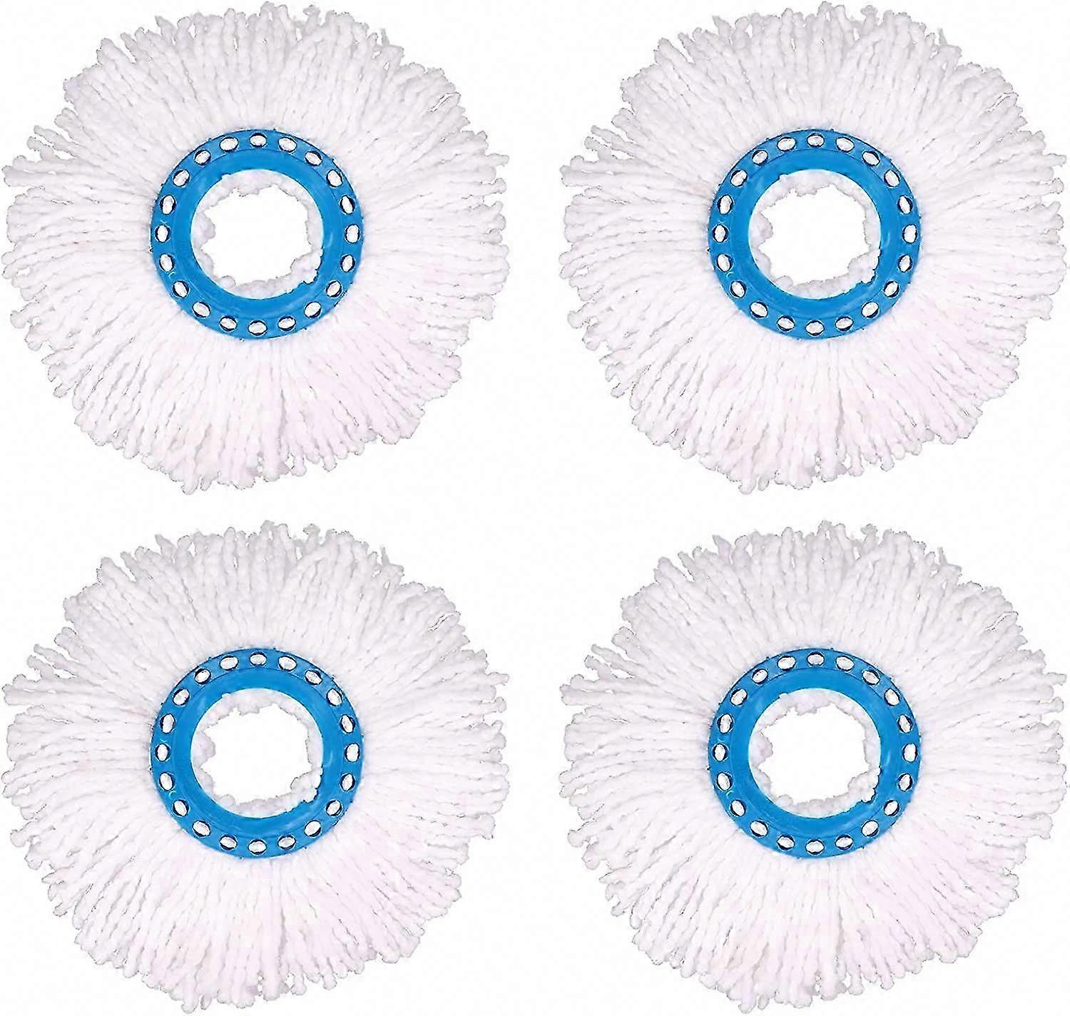 4ks hlavice mopů z mikrovlákna, kulaté náhradní hlavy mopů 360 rotační mop hlavy pro čištění podlah (průměr 16 cm)
