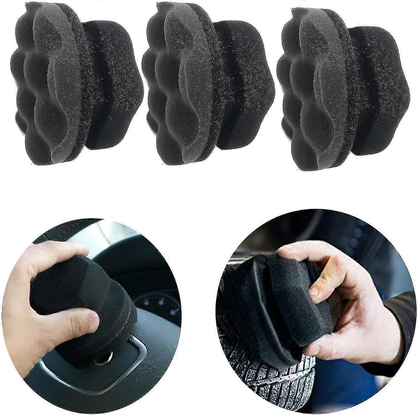 Tire Care Applicator, Set of Three, Washable and Reusable, Ergonomic Design