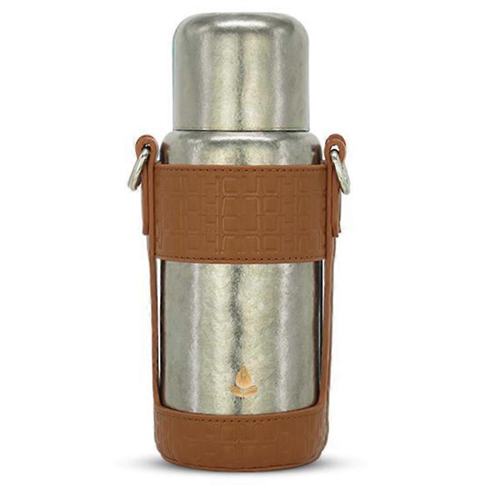 DONGHUIYUAN HA-08 550ml 純チタン断熱カップポータブルウォーターボトル、カップスリーブ付き(BPA フリー、FDA なし)シルバー