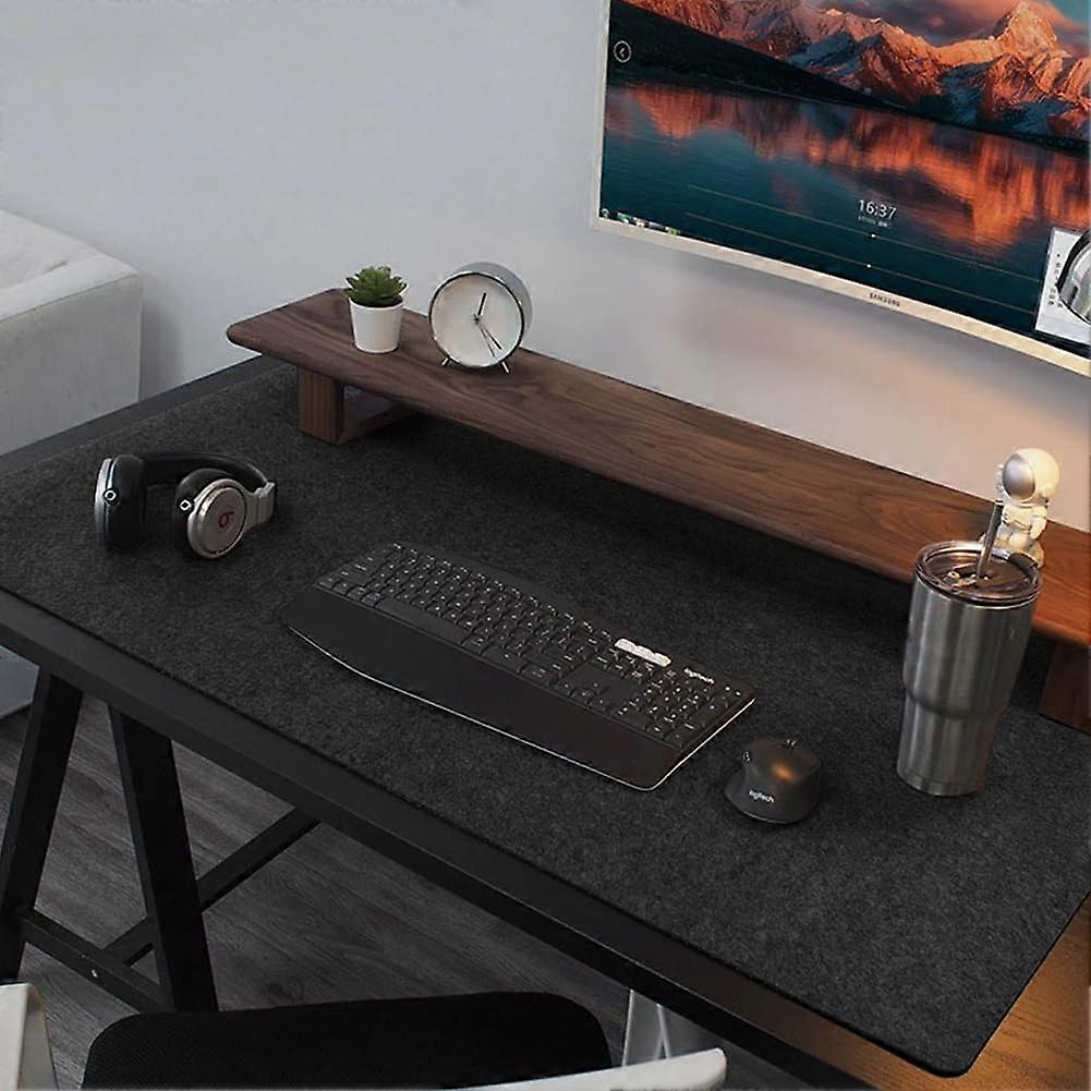 Desk Mat Felt Mouse Pad XXL Large 90 x 43 cm 3 mm Thick NonSlip Desk Mat, Desk Mat for Office and Home (Dark Grey) darkgray 90 x 43cm
