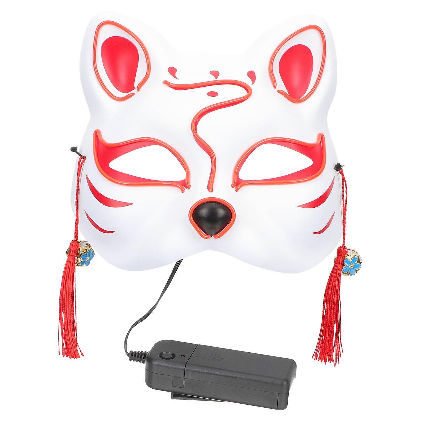 Masquerade Fox Face Shape Dance Prop Mask for Costume Balls and Role-playing Events Crafted from Durable Plastic 1Set