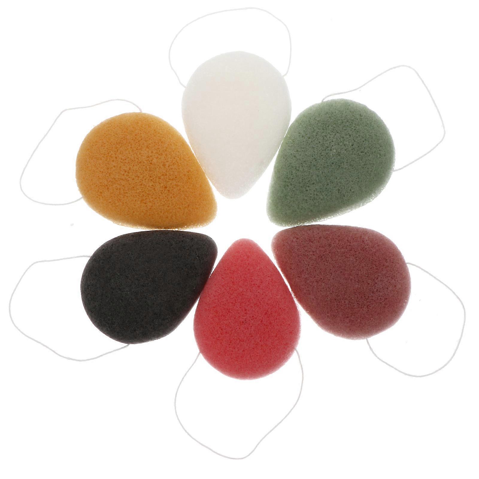Cleansing Sponges For Face 6Pcs Natural Facial Sponges Perfect For Sensitive Skin Daily Use Assorted Color For Effective Exfoliation