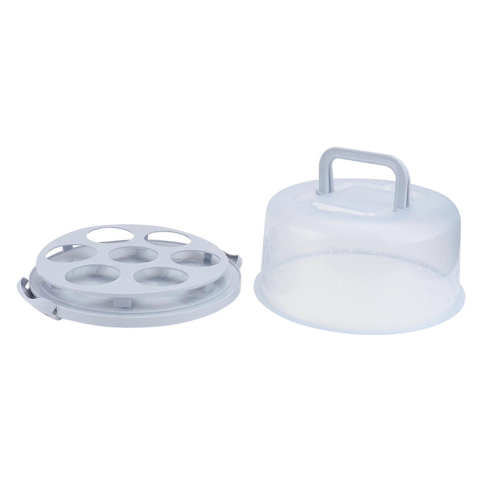 Portable Cake Storage Organizer Case for Home Use Picnic Travel in Sky-Blue Pp Made of Material 1Pack