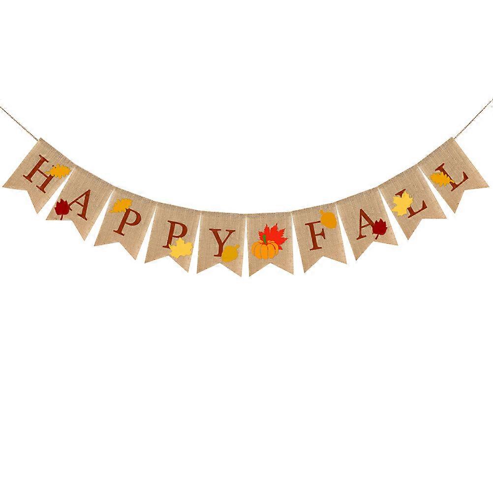 Thanksgiving Fall Decorations Happy Fall Party Banner 2m String Length Rustic Design Suitable For All Occasions 1Set