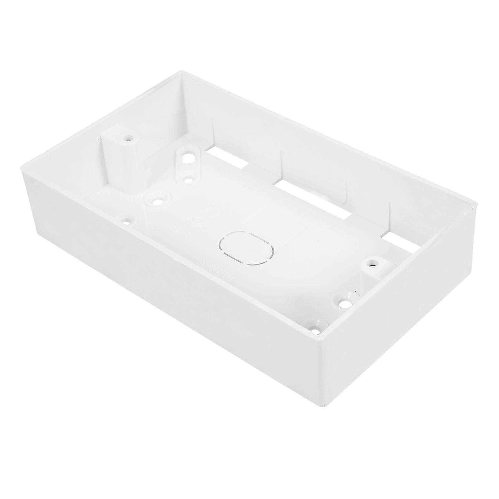 White Plastic Socket Box for Cable Management Thickened Design Durable Material 7.84x4.47 Inches