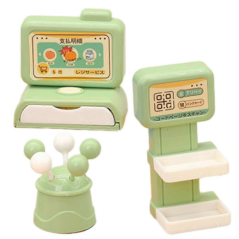 Miniature Market Cash Register Prop for Dollhouse Play – Realistic, Lightweight, Compact Design to Develop Skills, Imagination, and Creative Role