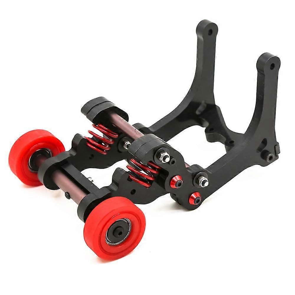 Metal Wheelie Bar Set RC Parts for TRAXXAS XMAXX XMAXX RC Car (Red Single Wheel)