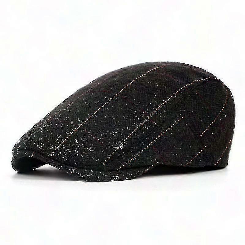 Adjustable Classic Beret Flat Hat for Middle-Aged & Elderly - Gray Peaked Cap