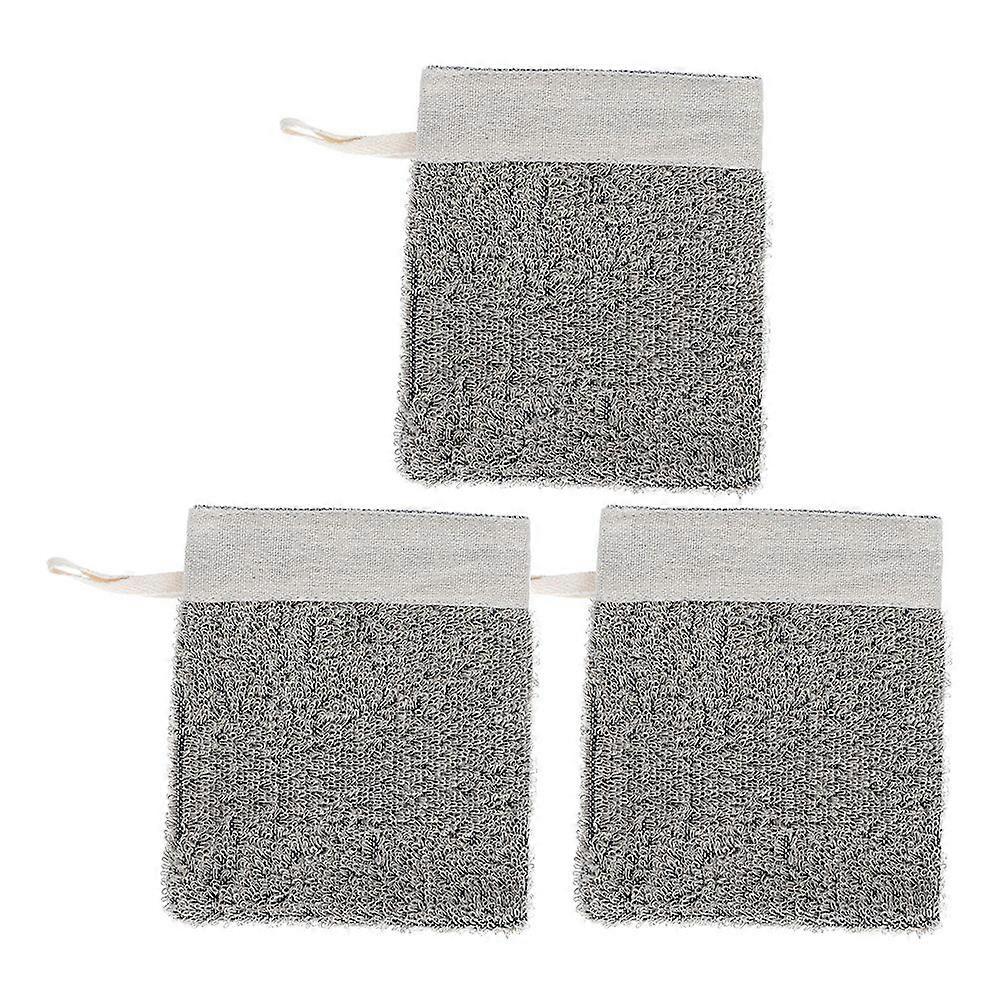 3Pcs Soap Saver Bag With Drawstring Exfoliating Pouch Sisal Soap Savers Mesh Soap Bag Foaming And Drying Soap Holder For Bath And Shower Grey