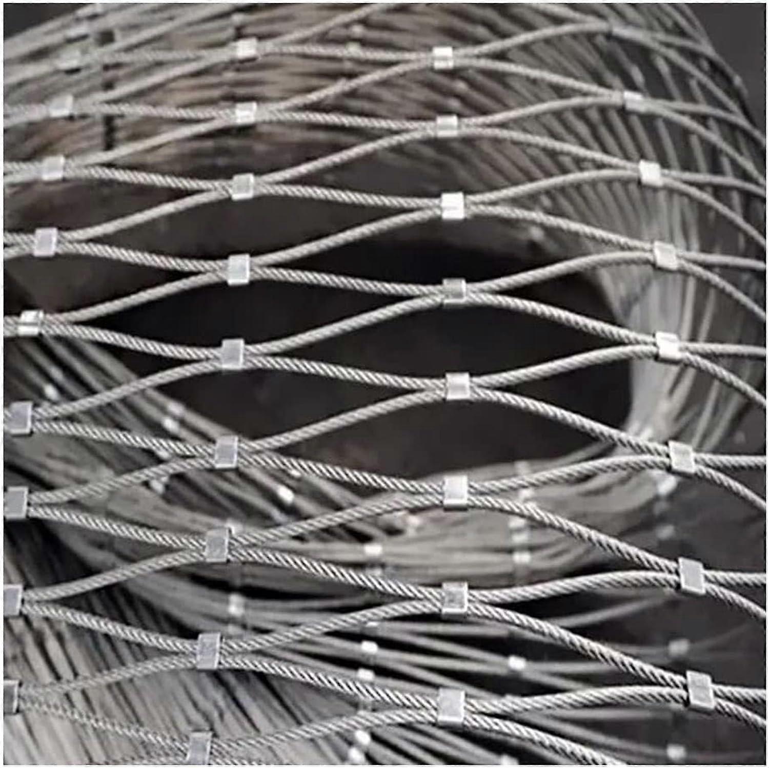 Flexible wire rope mesh, stainless steel net, zoo net, 15 cm hole size (1x10m)