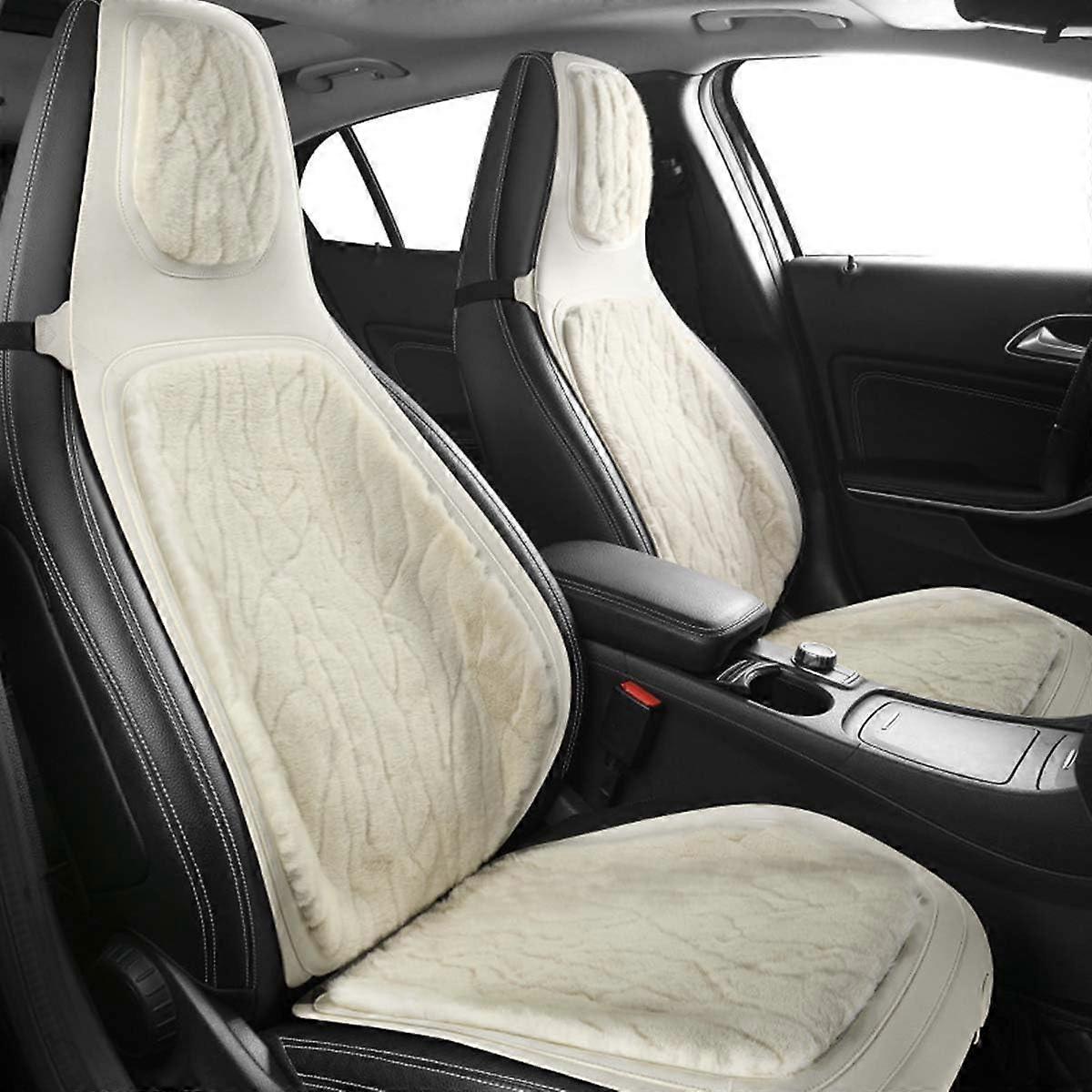 BMW 5 Series E60 Sedan 2005 2006 2007 2008 2009 2010 Car Seat Cushion Cover, Winter Car Seat Protector NonSlip Seat Mat, A/Off WhiteB
