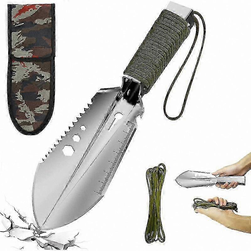 8-in-1 Multifunction Compact Shovel for Camping, Survival, and Tactical Use