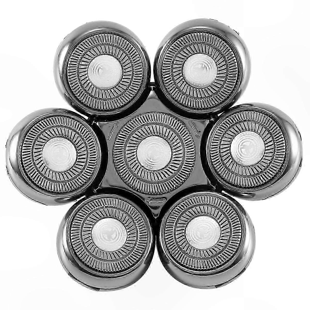 Men's Electric Shaver Replacement Blade, 7D Floating Heads for Wet and Dry Beard Trimming