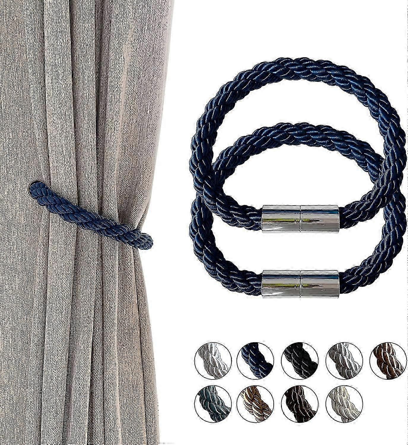 Magnetic Curtain Decorative Window Drapery . 2 Pack Window Drape Weave Tie Back