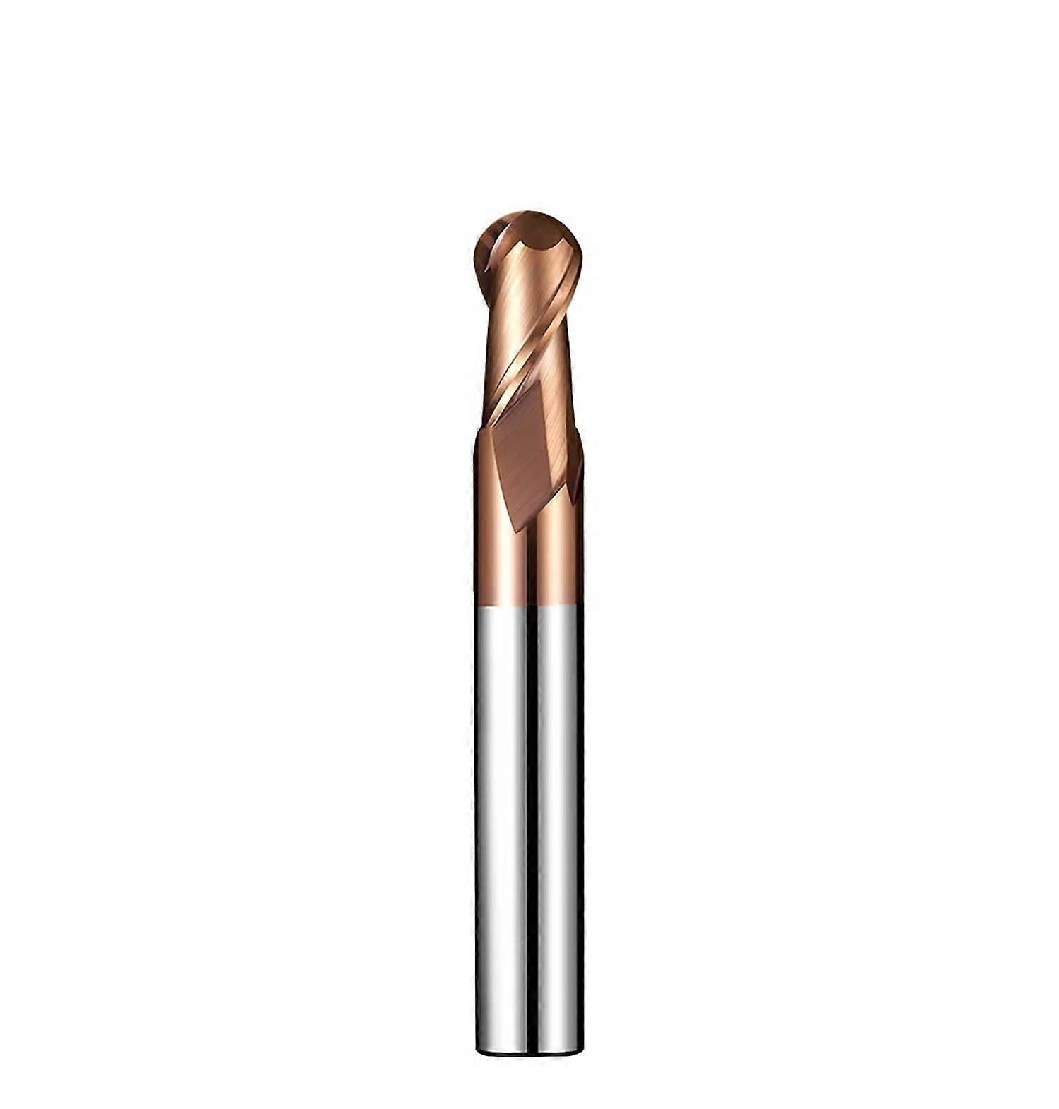2 Flutes Metal Ball Nose CNC Router Bits R3.0 Tungsten Carbide Tapered Knife Hard Alloy Milling Cutter Taper Radius End Mill(R5.0x10Dx75L) Ref: 7178
