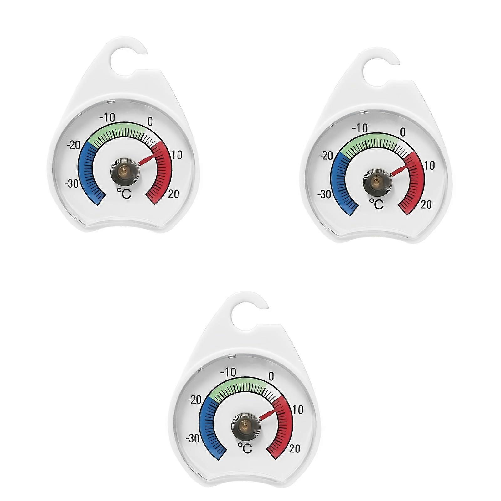 3 Pcs Fridge Thermometer, Dial Refrigerator Thermometer,Thermostat With Coloured Zones