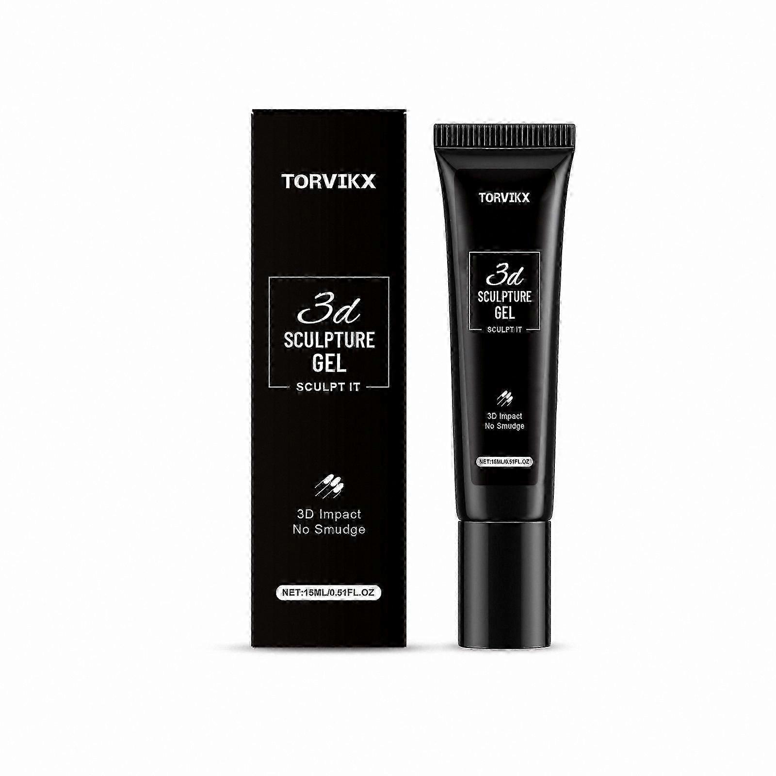 Quick-Drying 3D Sculpture Gel for Nail Art: 15ml Strong Adhesive for Press-On Nails, Long-Lasting Hold