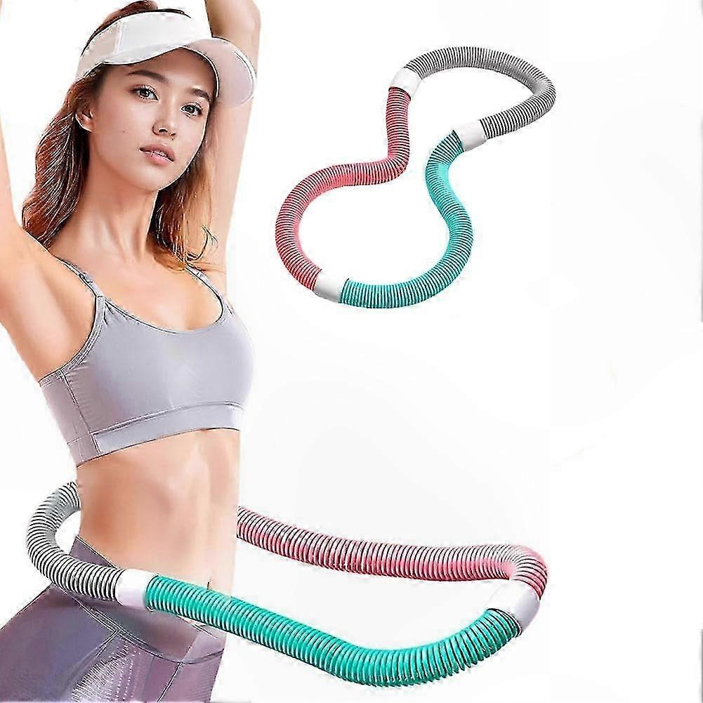 Adjustable Spring-Fit Hula Hoop for Adults, Safe Waist Exercise, Portable and Easy to Assemble