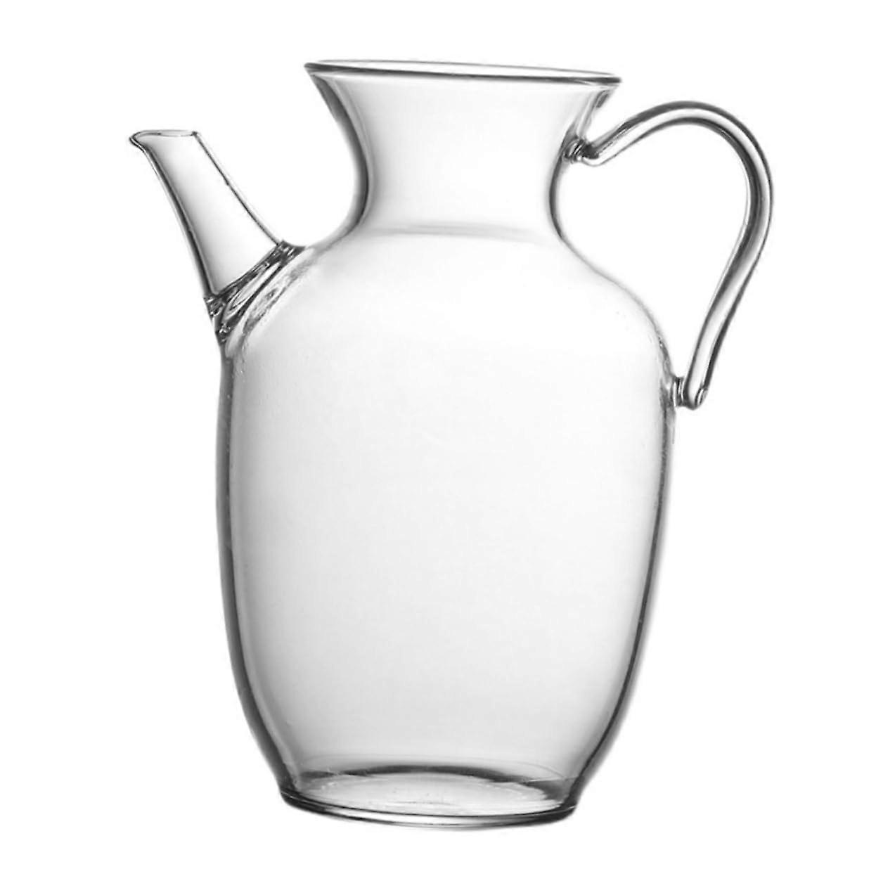Multi-Function Glass Tea Dispenser Built-In Strainer Transparent Teapot Loose-Leaf Tea Ergonomic Handle