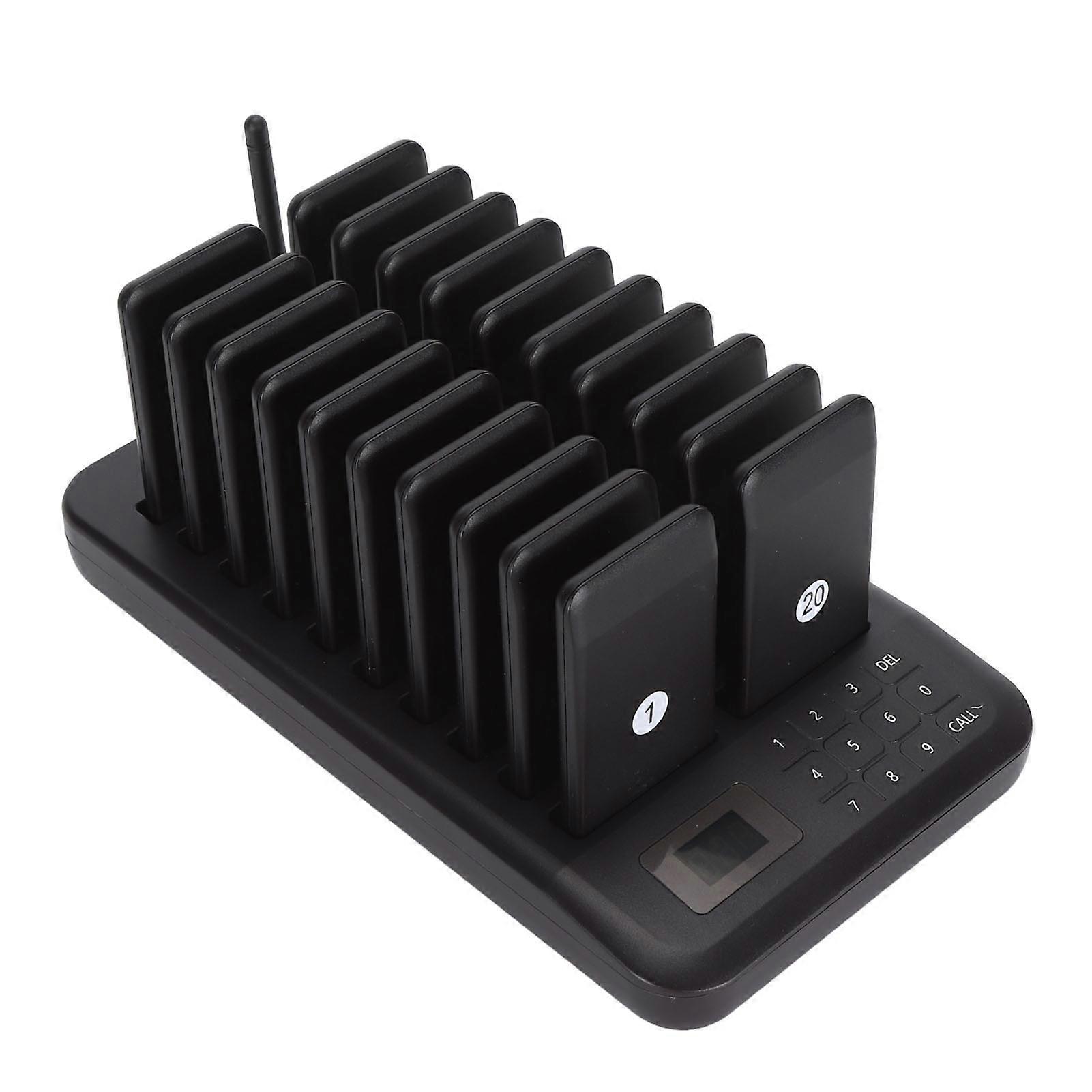 Coaster Paging System 20 Pagers Long Range Wireless Wine Red