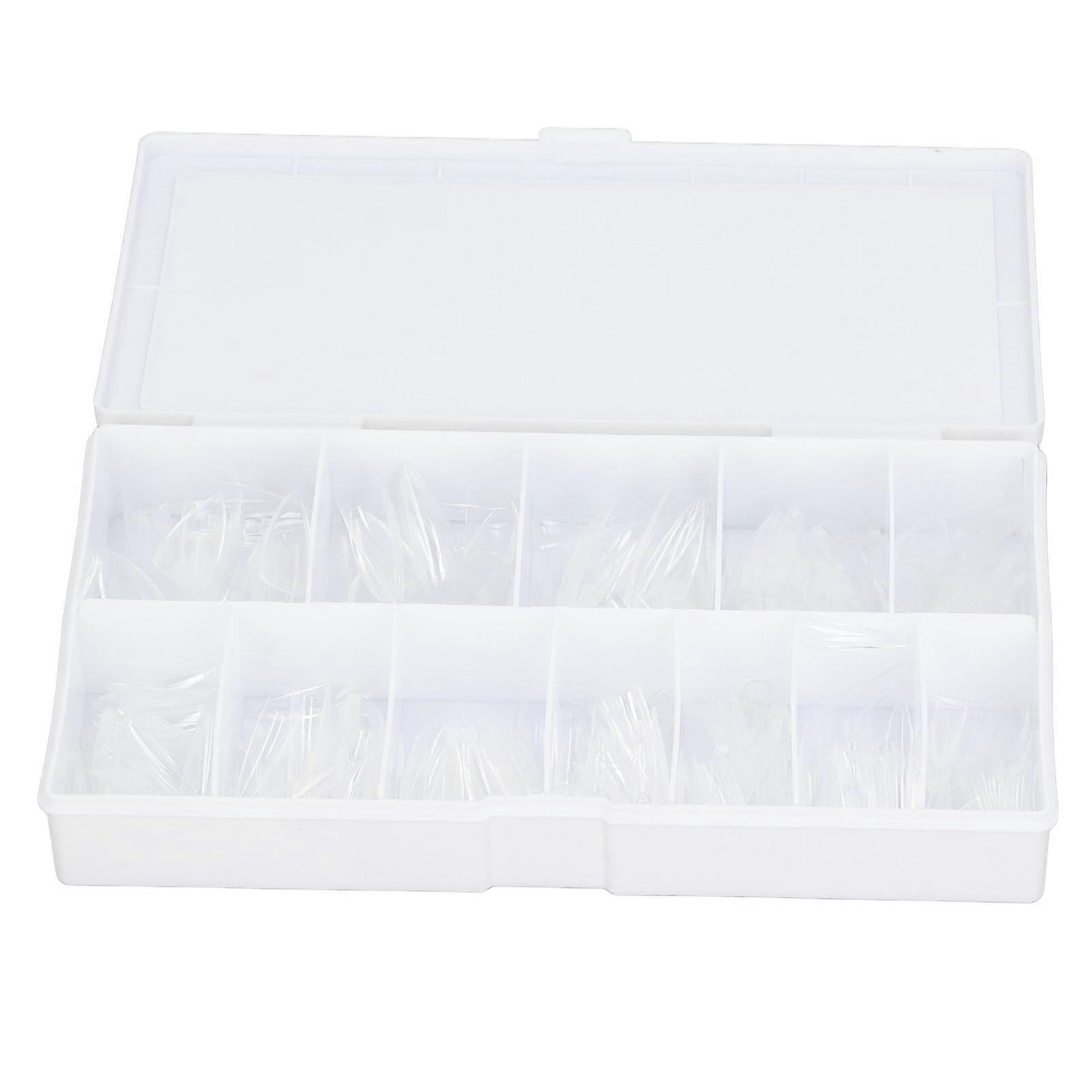 504pcs Ultra Thin Clear Stiletto Nail Tips Full Cover #08