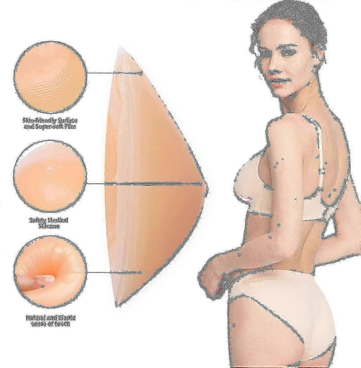 Silicone triangular breast resection prosthesis chest pads, 1 pair