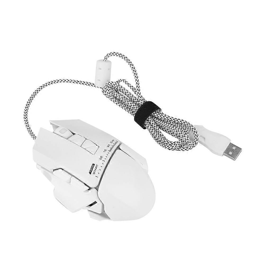 Macro Definition Gaming Mouse 1200-1600-2400-3200DPI High Sensitivity Macro Mouse - White