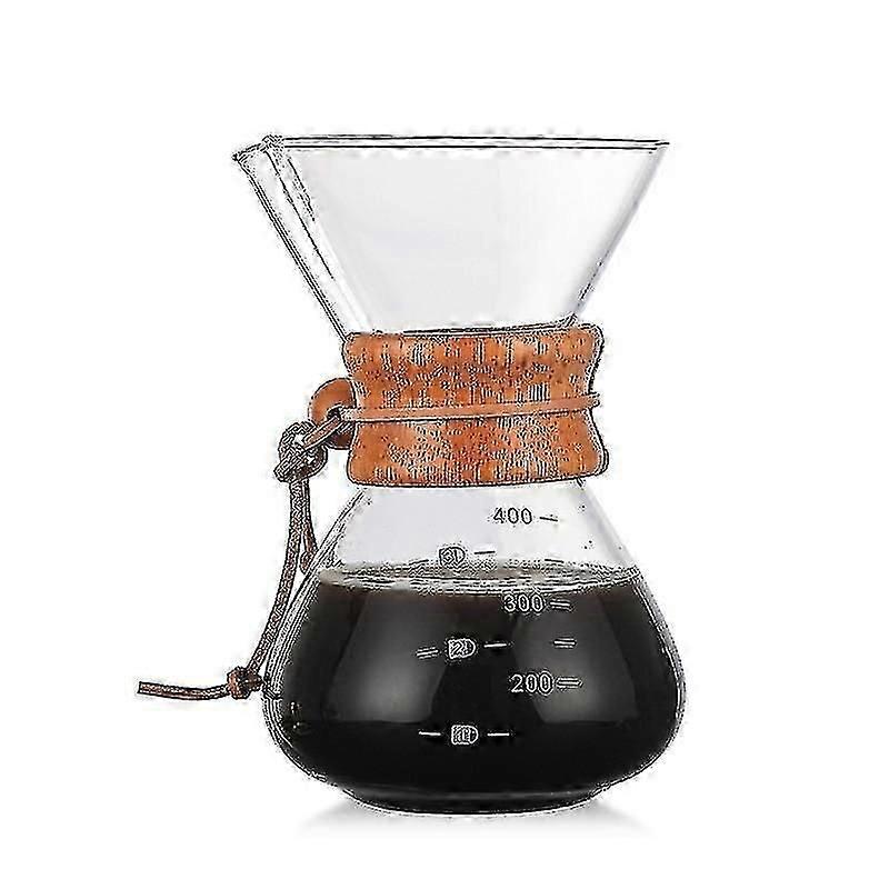 Coffee Servers Tea Pots 400ml Resistant Glass Coffee Maker Coffe Machine With Stainless Steel Filter Moka Pot Coffee Pots