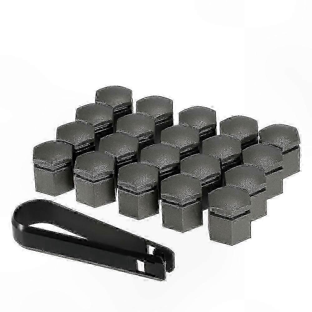 20Pcs 19MM Grey Wheel Nut Covers for Car Bolt Caps Compatible with Multiple Models