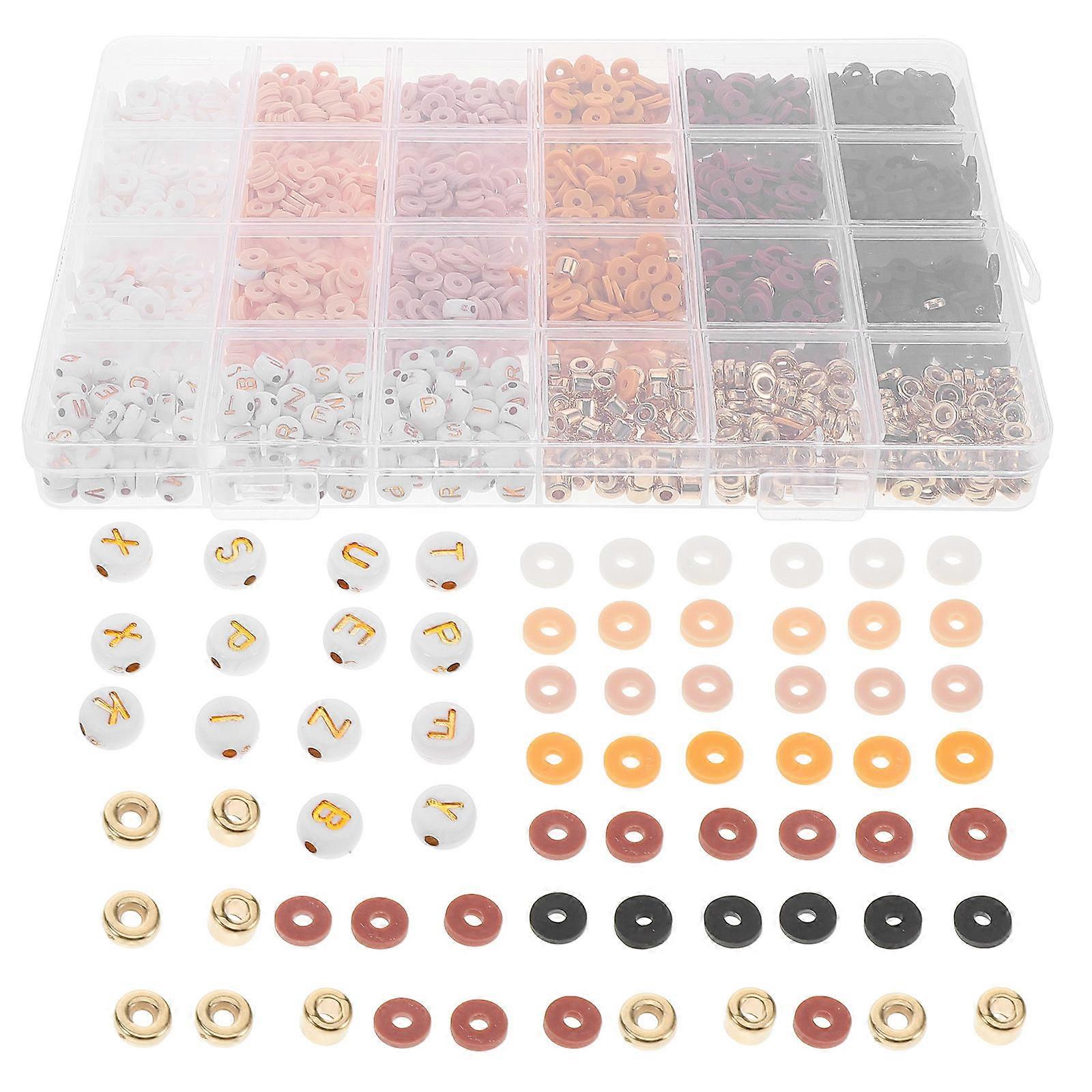 Clay Beads Charms Polymer Clay Beads Diy Bracelet Making Jewelry Making Supplies Various Occasions 0.60X0.60X0.10Cm Round Layered Aesthetic 1 Set