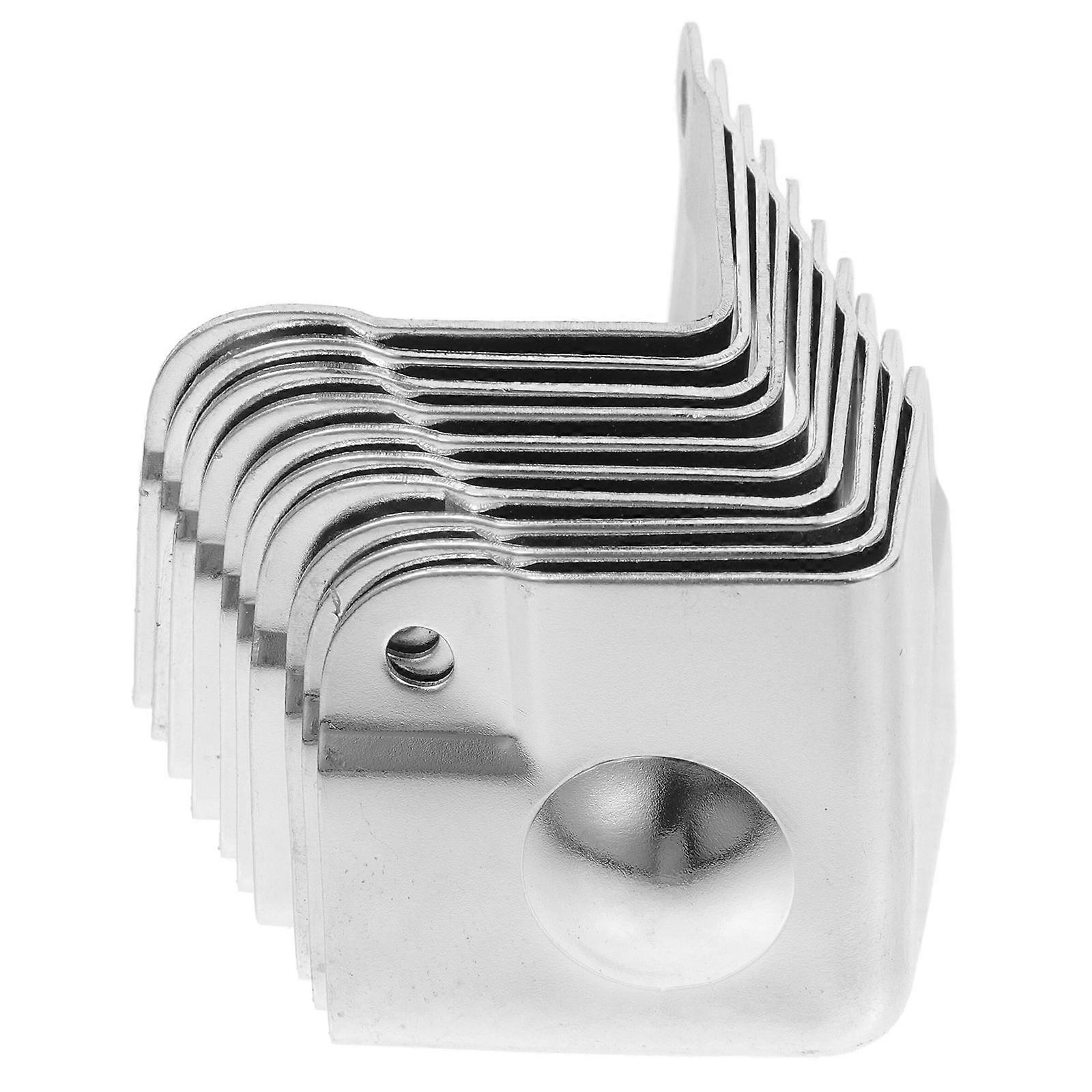 Silver Iron Corner Guards for Home Use 10pcs Furniture Protectors Simple Installation