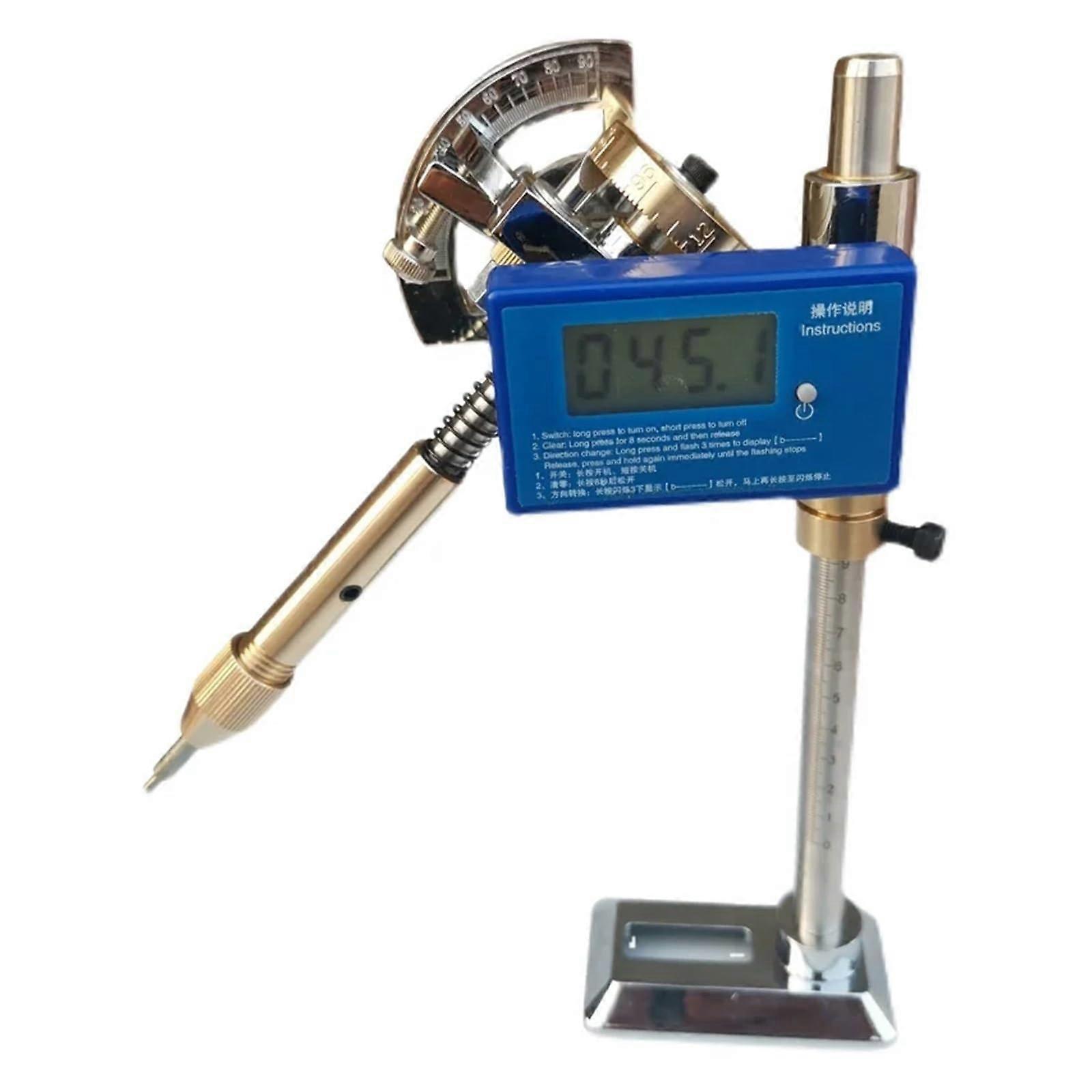 Precision Digital Display Angle Manipulator Stainless Steel Faceting Machine, 32/64/72/90/96 Index Gear Blue